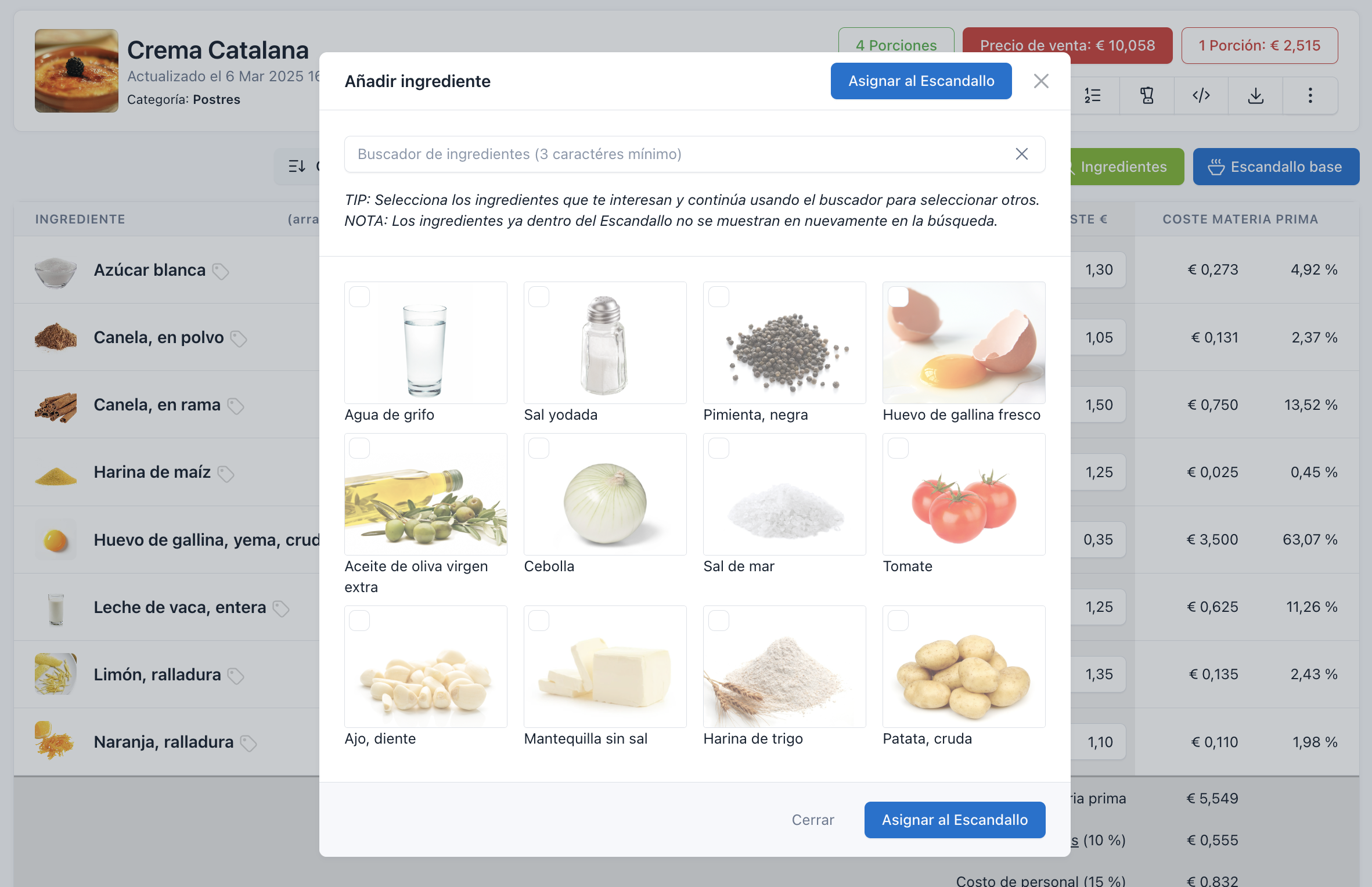 Buscador de ingredientes